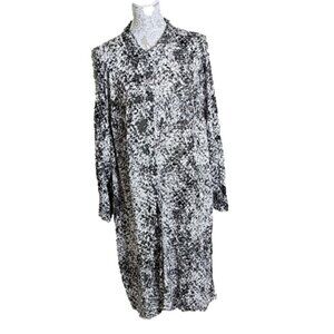 Lane Bryant Dress Midi Shirt Long sleeved green, black, and white Women's 18 20